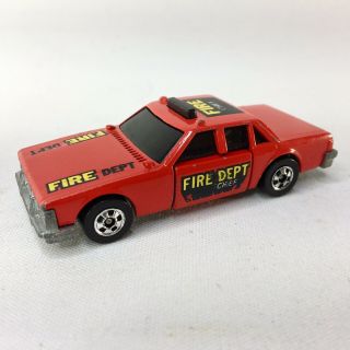 1983 Mattel Hot Wheels Crack Ups Fire Smasher Chief Fire Dept Car Hong Kong VTG 2