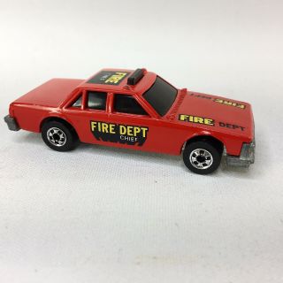 1983 Mattel Hot Wheels Crack Ups Fire Smasher Chief Fire Dept Car Hong Kong VTG 4