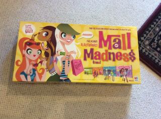 Mall Madness Board Game Electronic Talking Shopping Milton Bradley