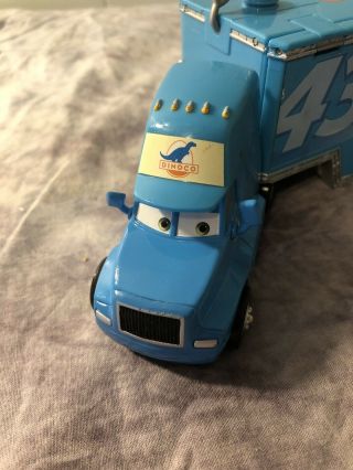Disney Pixar Cars Gray Hauler 1:55 Truck Semi Trailer Dinoco (Rare) 2