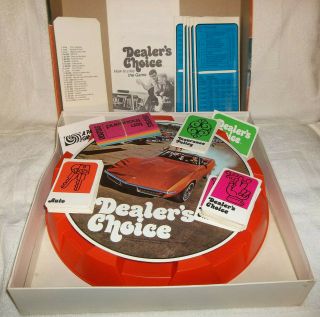 Dealers Choice Board Game Parker Brothers 1972 Complete Car Game 2
