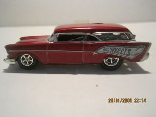 Hot Wheels 57 Chevy Funny Car W/ Real Riders Loose Red