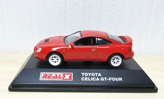1/72 Real - X Toyota Celica Gt - Four Red Diecast Car Model