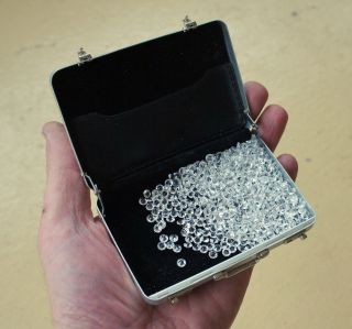 1/6 Scale Miniature Model Briefcase And Diamonds Gemstones Treasure