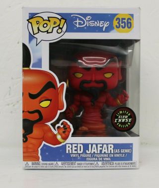 Nip Funko Pop Animation Disney Red Jafar Genie Limited Edition Glow Chase Figure