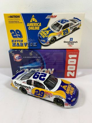 Action Kevin Harvick 1/24 America Online 2001 Monte Carlo 29 Nascar Diecast B5