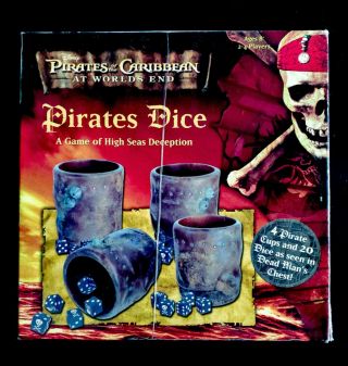 Pirates of the Caribbean At World’s End Liars Dice Game.  missing one dice 4