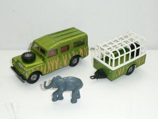 Corgi Gift Set 36 Tarzen Land Rover 109 W.  B.  & Trailer W/elephant