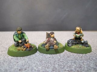 Games Workshop Lord Of The Rings Frodo,  Sam,  Gollum,  Metal,  Painted
