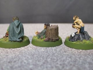 Games Workshop Lord of the Rings Frodo,  Sam,  Gollum,  metal,  painted 3