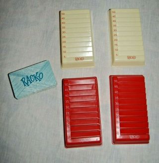 Vintage RACKO Card Game By Milton Bradley RACK - O 1961 - Complete 5
