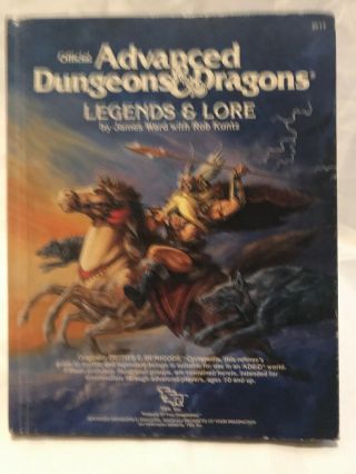 Official Advanced Dungeons And Dragons Legends & Lore 1985 Tsr