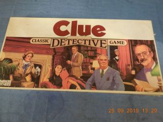 Clue Vintage Classic Detective Board Game 1986 Parker Bros 100 Complete.