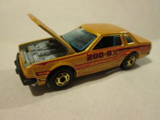 1981 Mattel Hot Wheels Datsun 200sx Car 3255 (the Hot Ones Gold Metal Flake)