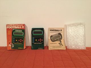 Vintage 1978 Mattel Electronic Football 2 Handheld Game W/ Box & Instructions