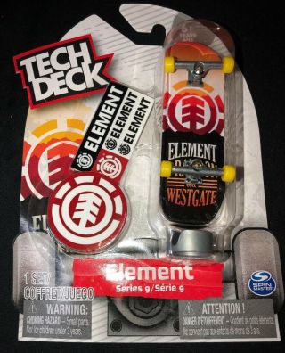 Tech Deck Series 9 2019 Skate Fingerboard Element Brandon Westgate.  Stickers
