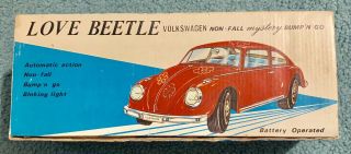 Vintage Love Bug Volkswagen Non - Fall Mystery Bump’n Go Toy Car