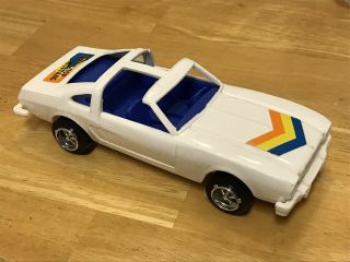 Vintage Processed Plastic Mustang Ii Cobra T - Top White Body