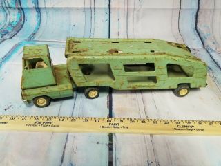 Tonka Car Hauler Carrier Toy Green Metal Steel 1970 