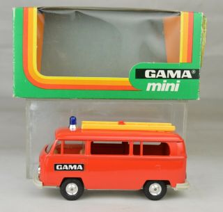 Gama Mini 9487 Volkswagen Fire Service Van 4 3/8 " Western Germany W/box
