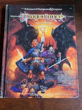 Advanced Dungeons & Dragons Ad&d Dragonlance Adventures Hardcover 2021 1987