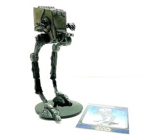 Star Wars Miniatures At - St Walker W/stat Card Battle Of Endor 33/60 (wotc,  2005)