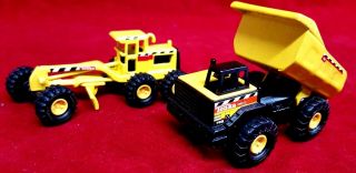 Tonka Mighty Mini Dump Truck & Road Scraper 1998 By Maisto Hasbro