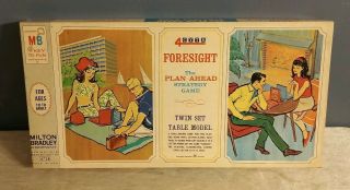 Vintage 1967 Milton Bradley Foresight 4cyte Board Game Complete