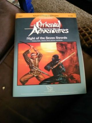 Night Of The Seven Swords Oa2 Ad&d 1st Edition Oriental Adventures