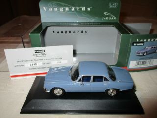 Corgi Vanguards 1/43 Jaguar Xj12 " Lavender Blue " Limited Va08618