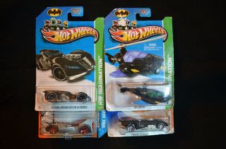 Hot Wheels & Matchbox Set Of Batman Batmobiles And Batcopter