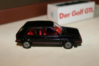 1:43 Scale Schabak Modell 1008 Vw Volkswagen Golf Gti,  Black With Dealer Box
