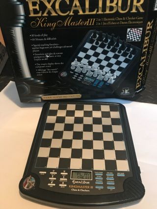 Excalibur King Master Iii Electronic Chess Checker Complete Testd