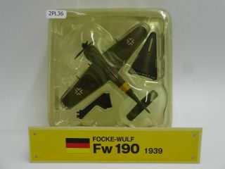 Del Prado Focke Wulf Fw 190 1939 1/87scale War Aircraft Diecast Display 36