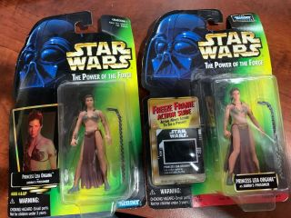 2x Slave Princess Leia Star Wars Action Figure In Package