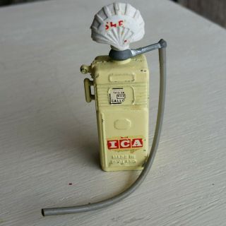 Vintage Ica Shell Gas Pump Dinky? Made In Great Britain