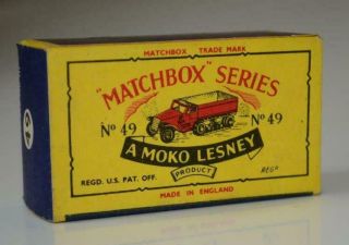Lesney Matchbox - Box Only For 49 Us Army Half Track