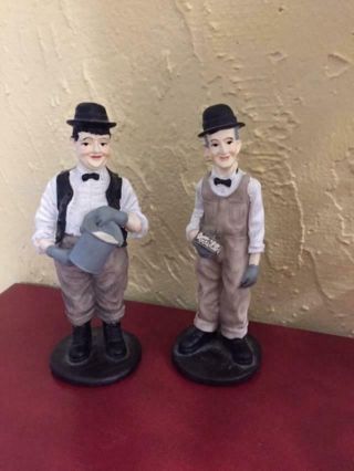 Laurel And Hardy Ceramic Figurines (5 " Tall)