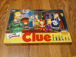 The Simpsons Clue 2nd Edition 2002 Board Game Parker Bros Complete