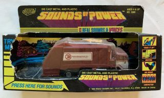 Vintage 1993 Road Champs Sounds Of Power Diecast Garbage Truck