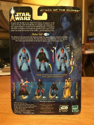 Star Wars AotC 3.  75 BOBA FETT KAMINO ESCAPE 2002 on card (BTL 211) 2