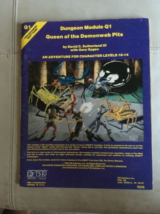 Queen Of The Demonweb Pits - Q1 - 9035 - Advanced Dungeons And Dragons - D&d