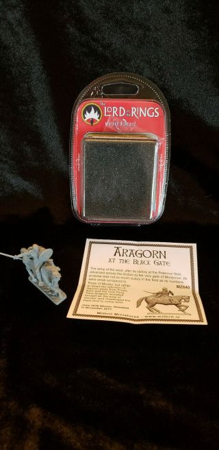 Mz640 Aragorn At The Black Gate Mithril Miniatures Lotr Complete