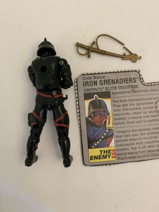 Vintage 1988 G.  I.  Joe Iron Grenadiers Destro ' s Elite Troopers W/ Card And Sword 3