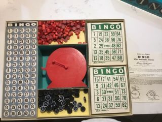 Vintage 1963 Parker Brothers Bingo with Automatic Selector Game - Complete 2