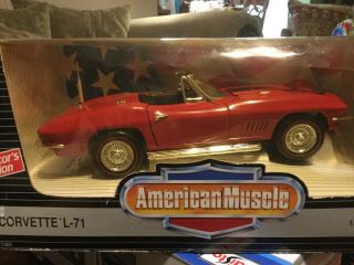 American Muscle Ertl 1967 Corvette Convertible Red 1:18 Scale Diecast Nib