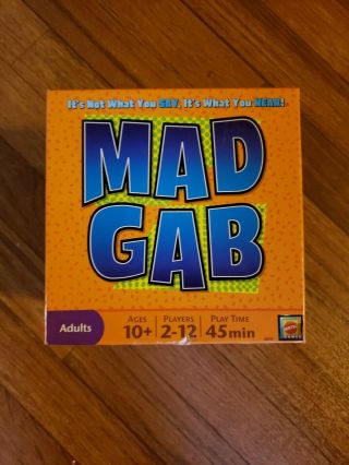Mattel Mad Gab Adult Party Game 2 To 12 Players 1200 Puzzles 2009 And