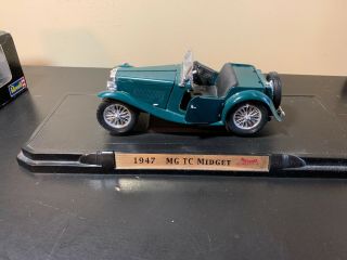 Road Signature 1947 Mg Tc Midget Green Roadster 1:18 Scale Diecast Model Car