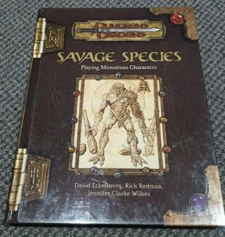 Savage Species - Dungeons & Dragons 3.  0 3.  5 Wotc D&d