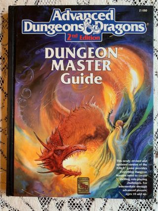 Rare 1993 Advanced Dungeons & Dragons Dungeon Master Guide Tsr 2100